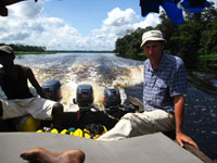 Field work on Lukenie River, DRC